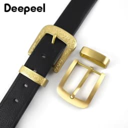 1Pc Deepeel 40mm Brass Belt Buckles Single Pin Buckle for Waistband Bags Strap Garment Leather Craft Replacement Accessories
