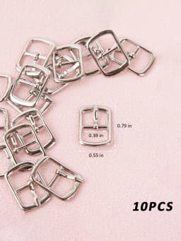 10PCS Fashion Metal Single Prong Pin Buckles Adjustable Roller Slide Hardware for Shoes Bags Leather Belts Multi-Purpose Roller