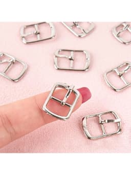10PCS Fashion Metal Single Prong Pin Buckles Adjustable Roller Slide Hardware for Shoes Bags Leather Belts Multi-Purpose Roller