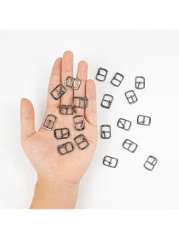10PCS Fashion Metal Single Prong Pin Buckles Adjustable Roller Slide Hardware for Shoes Bags Leather Belts Multi-Purpose Roller