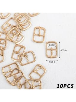 10PCS Fashion Metal Single Prong Pin Buckles Adjustable Roller Slide Hardware for Shoes Bags Leather Belts Multi-Purpose Roller
