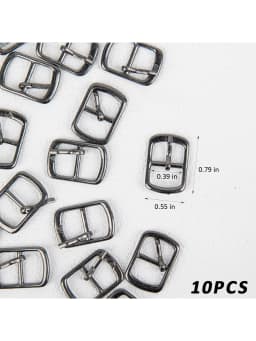 10PCS Fashion Metal Single Prong Pin Buckles Adjustable Roller Slide Hardware for Shoes Bags Leather Belts Multi-Purpose Roller