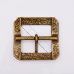 Strong Heavy Duty Sturdy Western Cowboy Sturdy Brass Rectangular Center Bar Pin Belt Buckle Replacement Fit 40mm Strap
