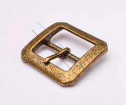 Strong Heavy Duty Sturdy Western Cowboy Sturdy Brass Rectangular Center Bar Pin Belt Buckle Replacement Fit 40mm Strap
