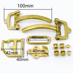 1Set 40mm Belt Buckle Solid Brass Man Belts Buckles Copper Cavalry Waistband Head for 38mm DIY Leather Crafts Accessories