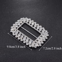 1PC Good Quality Big Size 9cm 10cm 12cm Crystal Rhinestone Buckles for Bridal Dress Women Clothing Belt Decorations Ribbon Knot