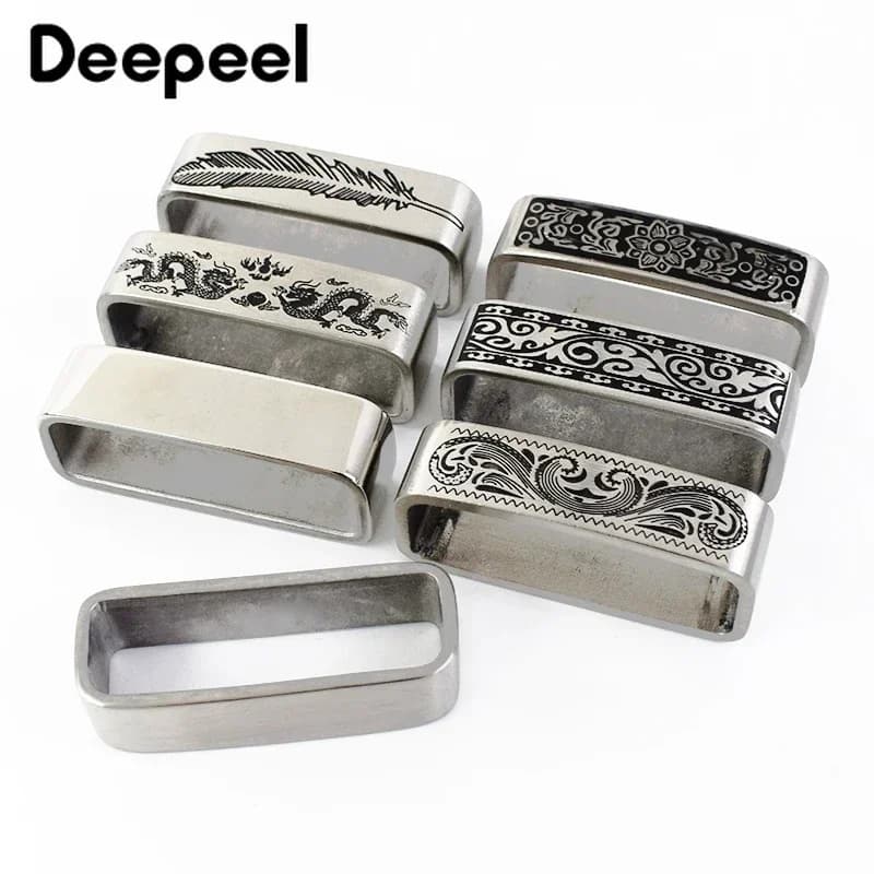 1Pc Deepeel 40mm Belt Loop Stainless Metal Rings for 34-39mm Belts Clasp Jeans Clothes Strap Ring DIY Leather Craft Accessories