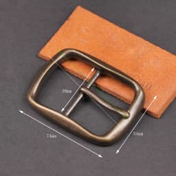 1.5" Antique Brass Belt Buckle Replacement Rectangle Center Bar Metal Buckles for Leather Crafting Belt DIY Hardware Accessory
