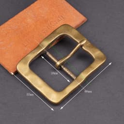 Quality Sturdy Antique Brass Heavy Duty Single Prong Belt Buckle Leathercraft Square Center Bra Jeans Belt Buckle Fit 38mm