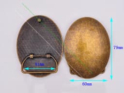 Strong Antique Brass Metal Oval Western Leathercraft Jeans Belt Buckle Replacement Fit 40mm