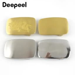 Deepeel 39mm Stainless Steel Belt Buckle Gold Silver Metal Cowboy Waistband Head for Men Pants Belts Leather Craft Accessories