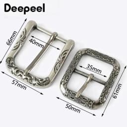 1/2Pcs Deepeel 35/40mm Vintage Metal Bag Belt Buckle Antique Brass Silver Leather Adjust Pin Clasp DIY Webbing Strap Decor Hook