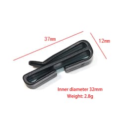 〔Funny〕10 Pcs Plastic Clip Belt Clip Carabiner Belt Clip Black Quick Slip Keeper Buckle End Clip Slider 20-50mm For Backpack