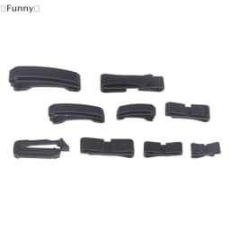 〔Funny〕10 Pcs Plastic Clip Belt Clip Carabiner Belt Clip Black Quick Slip Keeper Buckle End Clip Slider 20-50mm For Backpack