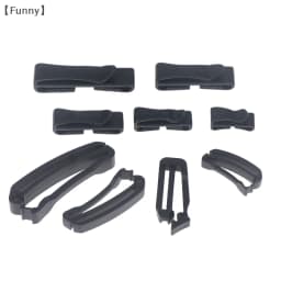 〔Funny〕10 Pcs Plastic Clip Belt Clip Carabiner Belt Clip Black Quick Slip Keeper Buckle End Clip Slider 20-50mm For Backpack