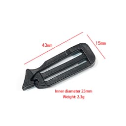 〔Funny〕10 Pcs Plastic Clip Belt Clip Carabiner Belt Clip Black Quick Slip Keeper Buckle End Clip Slider 20-50mm For Backpack