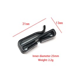 〔Funny〕10 Pcs Plastic Clip Belt Clip Carabiner Belt Clip Black Quick Slip Keeper Buckle End Clip Slider 20-50mm For Backpack