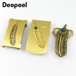 1Pc Deepeel 39/40mm Stainless Steel Pure Brass Belt Buckles for Men's 37-38mm Strap DIY Leather Belts Craft Hardware Accessories