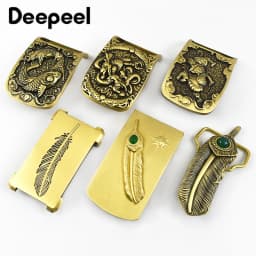 1Pc Deepeel 39/40mm Stainless Steel Pure Brass Belt Buckles for Men's 37-38mm Strap DIY Leather Belts Craft Hardware Accessories