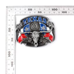 Men Metal Belt Buckle Accessory Western Style Texas Longhorn Cowhide Suitable for 3.8cm Wide Belt Animal Picture Long Star