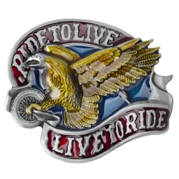 Ride To Live Belt Buckle Live To Ride Colored eagle