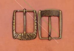 Vintage Brass Plated Wide Quality Men's Engraved Metal Leathercraft Single Prong Pin Belt Buckle Replacement Fit 40mm