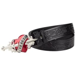 Love Hurts Red Heart Alloy Belt Buckle for Women Fashion Luxury