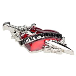 Love Hurts Red Heart Alloy Belt Buckle for Women Fashion Luxury