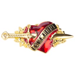 Love Hurts Red Heart Alloy Belt Buckle for Women Fashion Luxury