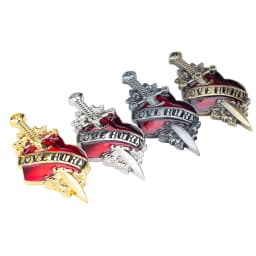 Love Hurts Red Heart Alloy Belt Buckle for Women Fashion Luxury