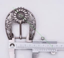 Antique Silver Sturdy Quality Western Cowboy Beauty Sun Flower Leather Belt Buckle Replacement Fit 38mm