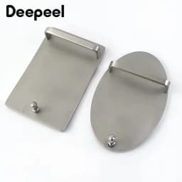 Deepeel 35/40mm Stainless Steel Belt Buckles Metal Smooth Plate Buckle for Men's Waistband Head Pin Automatic Clasp DIY Crafts