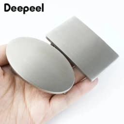Deepeel 35/40mm Stainless Steel Belt Buckles Metal Smooth Plate Buckle for Men's Waistband Head Pin Automatic Clasp DIY Crafts