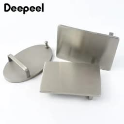 Deepeel 35/40mm Stainless Steel Belt Buckles Metal Smooth Plate Buckle for Men's Waistband Head Pin Automatic Clasp DIY Crafts