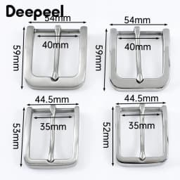 Deepeel 35/40mm Stainless Steel Belt Buckle Jeans Waistband Head Clothes Adjust Clasp Pin Buckles DIY Leather Craft Accessories