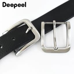 Deepeel 35/40mm Stainless Steel Belt Buckle Jeans Waistband Head Clothes Adjust Clasp Pin Buckles DIY Leather Craft Accessories