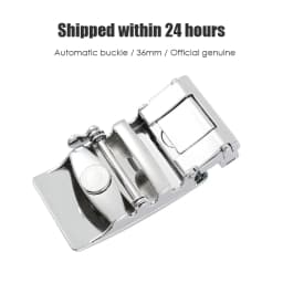 VATLTY Luxury Belt Buckle for Men Premium Metal 36mm Automatic Buckle Stylish Silver Belt Buckle for Non-perforated Belts Male