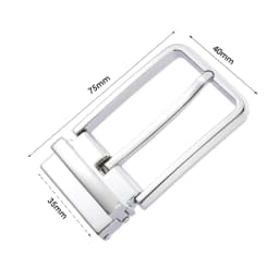 VATLTY New 35mm Belt Buckle for Men Hard Zinc Alloy Silver Buckle Stylish Business Belt Pin Buckle Male Gift