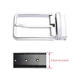 VATLTY New 35mm Belt Buckle for Men Hard Zinc Alloy Silver Buckle Stylish Business Belt Pin Buckle Male Gift