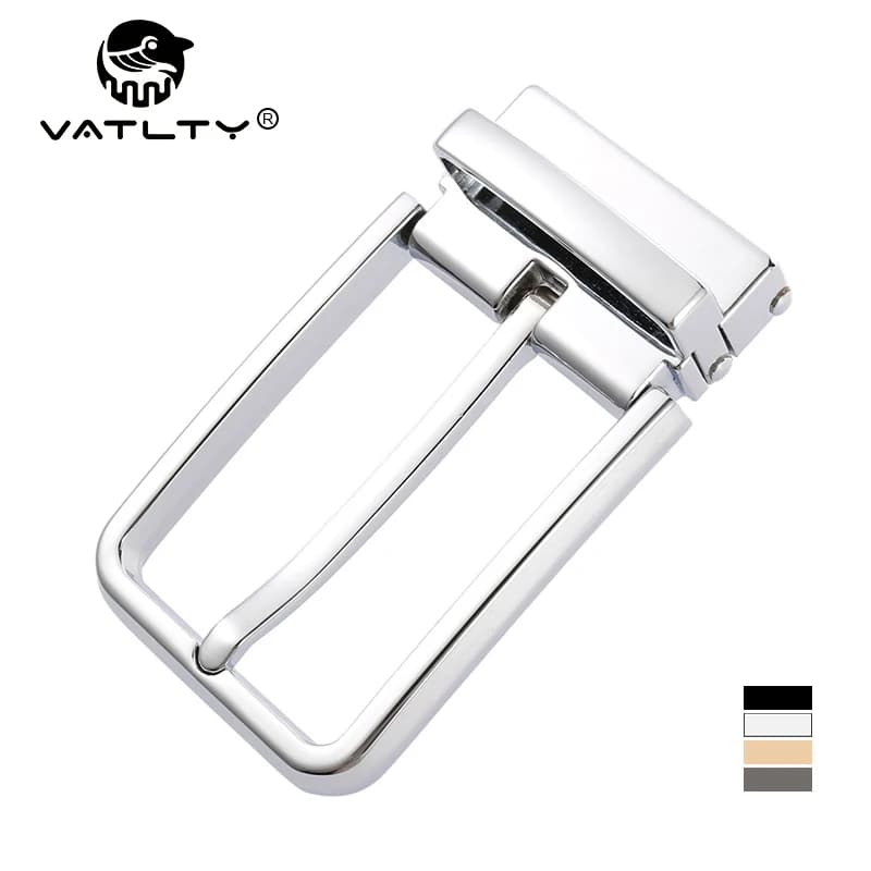 VATLTY New 35mm Belt Buckle for Men Hard Zinc Alloy Silver Buckle Stylish Business Belt Pin Buckle Male Gift