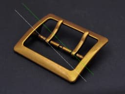 Men Western Vintage Gold Wide Double Pin Center Bar Leathercraft Leather Belt Buckle Replacement Fit 55mm