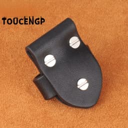Smooth Head Connector Belt Buckle Top Layer Cowhide No Buckle Strap Leather Ring Leather Loop Head Belt Accessories