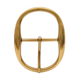 STURDY ANTIQUE BRASS PLATED METAL OVAL LONG HUGE RODEO BIG COWBOY WESTERN LEATHER BELT BUCKLE REPLACEMENT FIT 50MM
