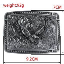 Vintage style belt buckle for man woman Eagle pattern alloy material Jeans accessories
