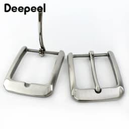 1Pc Deepeel 40mm Stainless Steel Men Belt Buckle Pin Buckles High Quality Leather Craft Leisure Waistband Head Decor Accessories