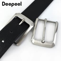 1Pc Deepeel 40mm Stainless Steel Men Belt Buckle Pin Buckles High Quality Leather Craft Leisure Waistband Head Decor Accessories