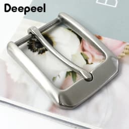 1Pc Deepeel 40mm Stainless Steel Men Belt Buckle Pin Buckles High Quality Leather Craft Leisure Waistband Head Decor Accessories
