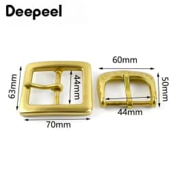 Deepeel 45mm Men's Pure Copper Belt Buckle Solid Brass Waistband Head Webbing Strap Pin Clasp Adjust Hook DIY Sewing Accessories