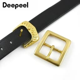 Deepeel 45mm Men's Pure Copper Belt Buckle Solid Brass Waistband Head Webbing Strap Pin Clasp Adjust Hook DIY Sewing Accessories