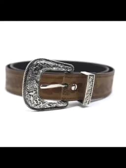 Western Retro Floral Engraved Antique Belt Buckle Set 3pcs Fits 38mm Belt Decor Metal Belt Head Belt Loop Belt Tail Accessories